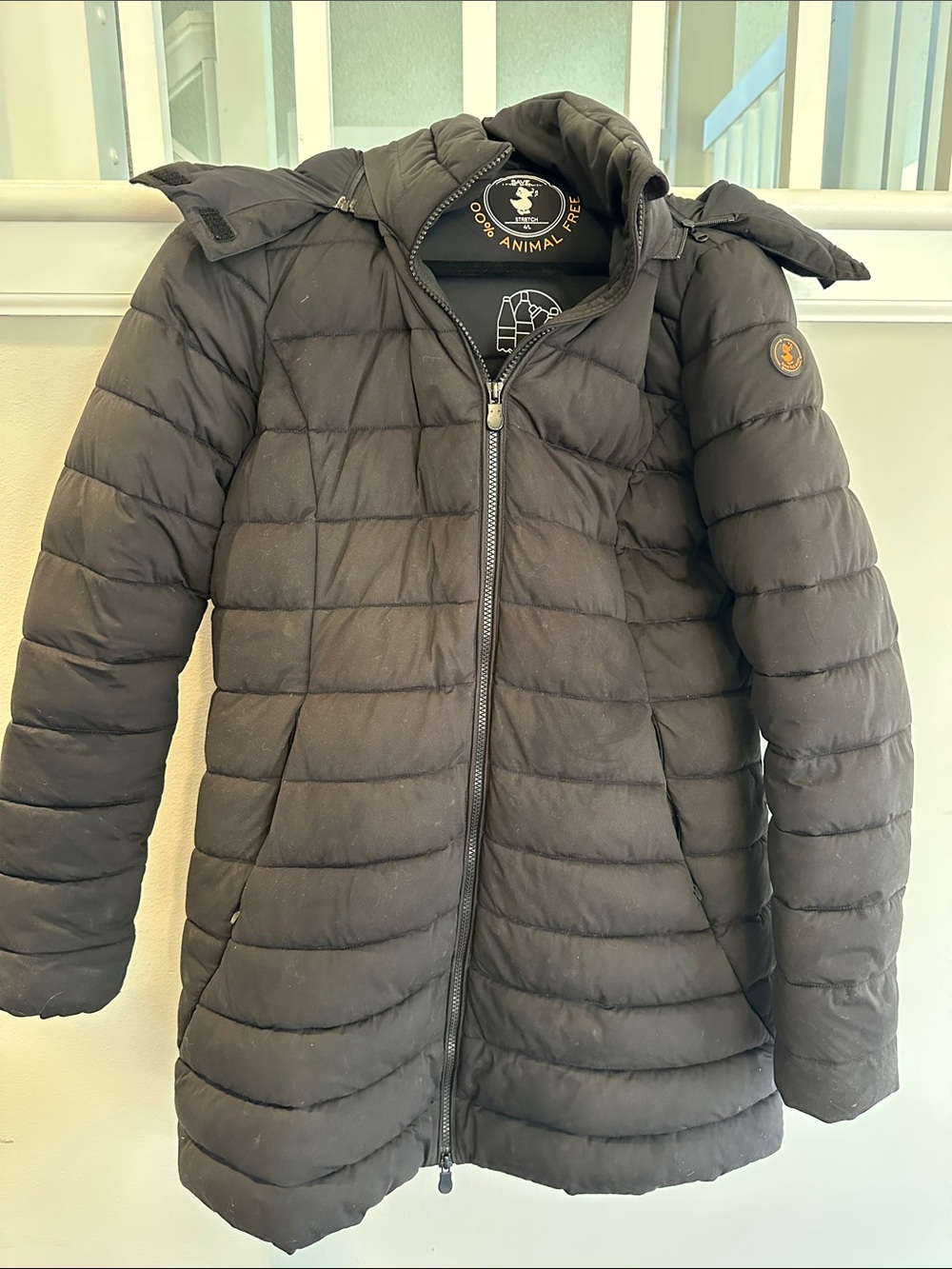 SAVE THE DUCK Black Quilted Puffer Jacket